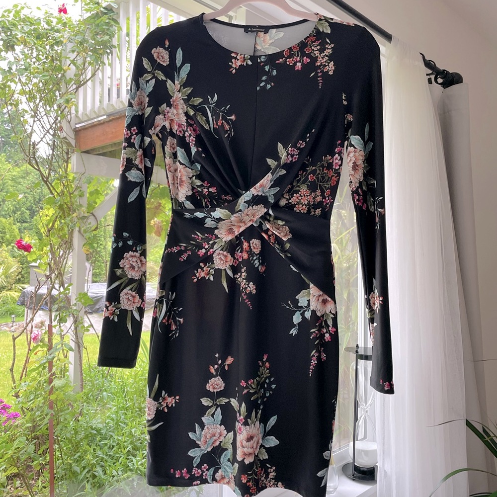 long sleeve floral dress